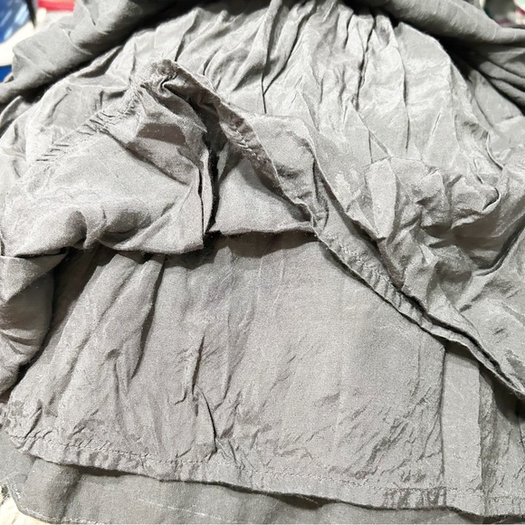 Anthropologie Staring at Stars Metallic Striped Full Mini Skirt Lined Elastic - Picture 9 of 10